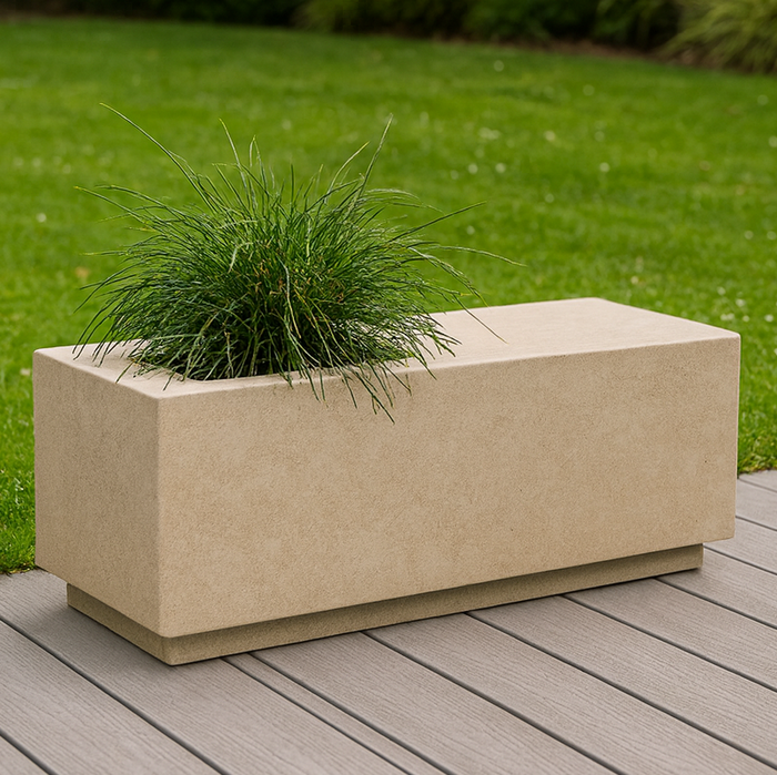 Rustic Planter Bench - Sand