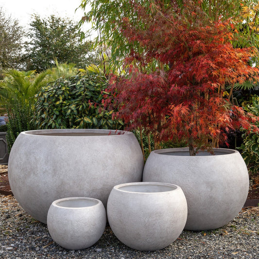 Rustic Bowl Planter - Stonelite / Fibreclay