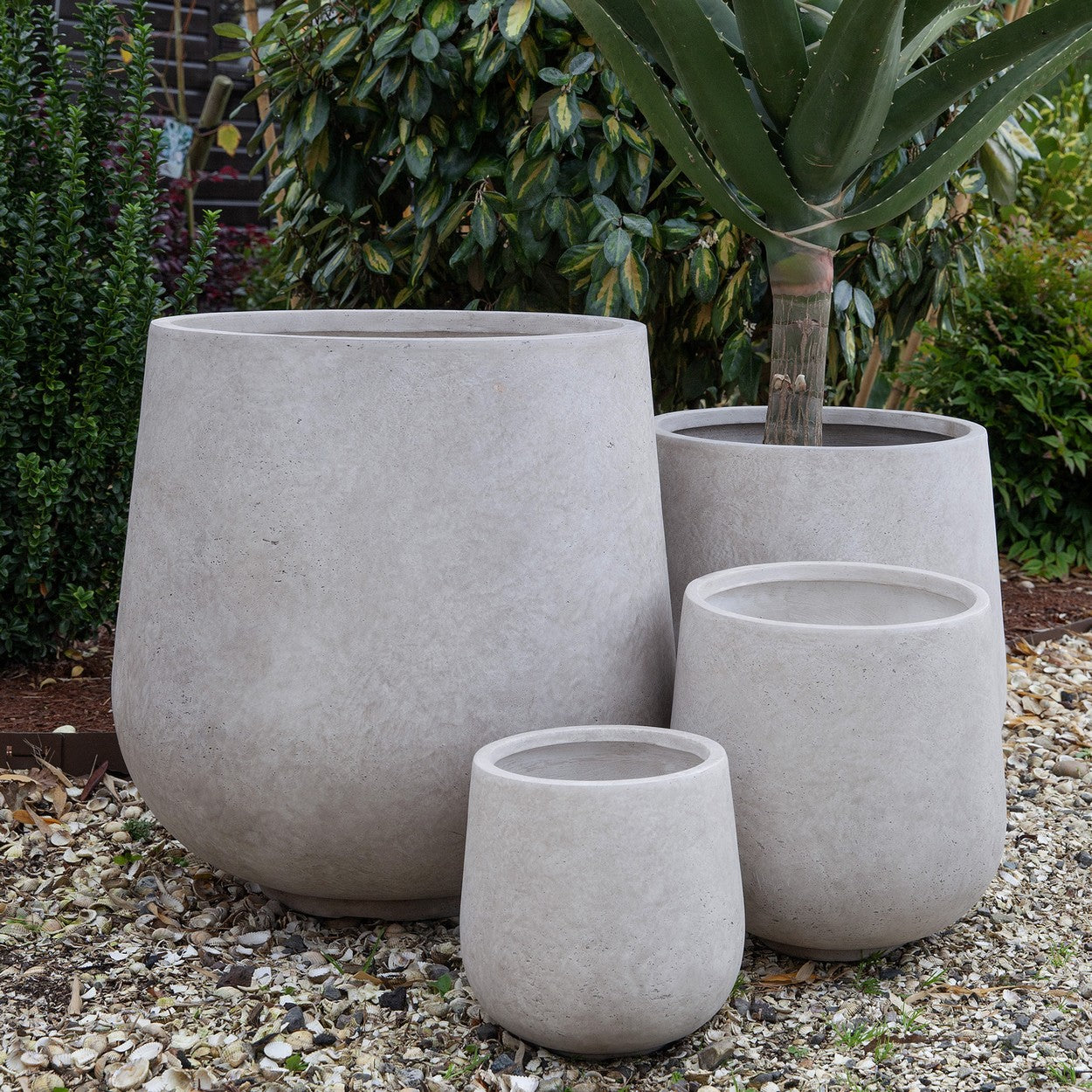 Rustic Tall Bowl Planter - Stonelite / Fibreclay