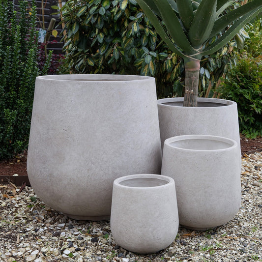 Rustic Tall Bowl Planter - Stonelite / Fibreclay