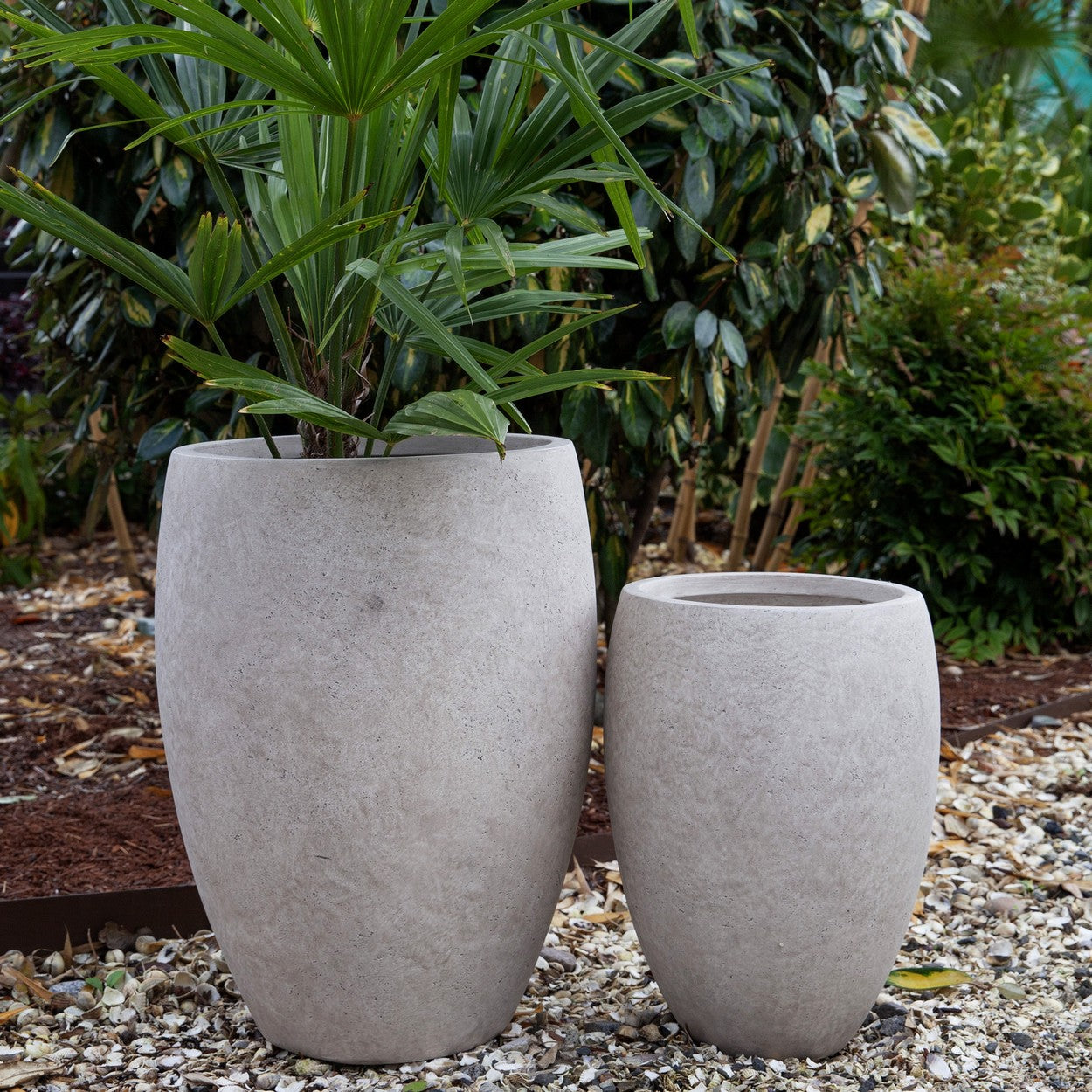 Rustic Tall Planter - Stonelite / Fibreclay