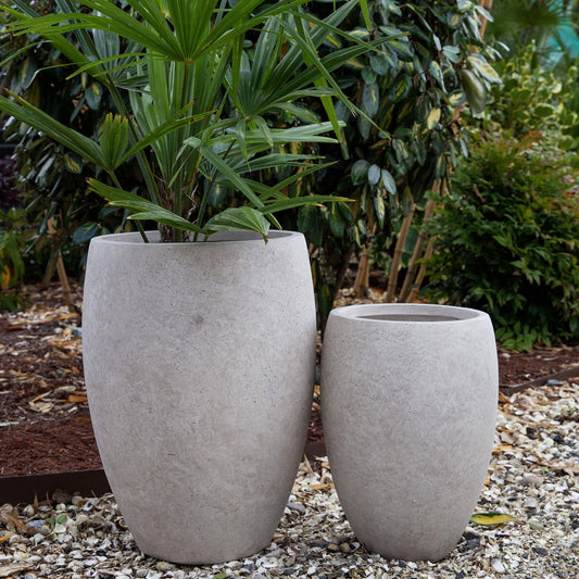 Rustic Tall Planter - Stonelite / Fibreclay